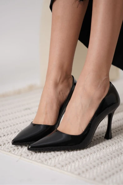 Blade Siyah Rugan Kadın Stiletto - 5