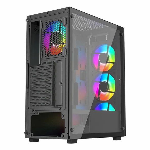 GameBooster GB-G1956BB USB 3.2 FRGB ATX Mid Tower Siyah Kasa - Resim 6