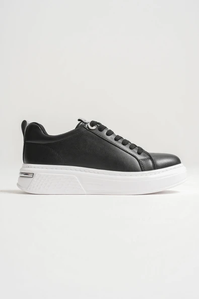 Liza Kadın Şık Günlük Siyah Sneaker - 1