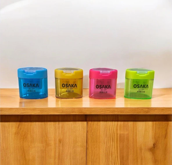 Osaka Çift Hazneli Bıçaklı Gözlü Kalemtraş 1 Adet