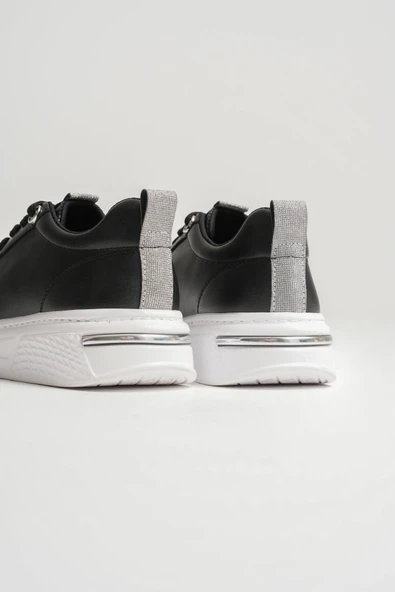 Liza Kadın Şık Günlük Siyah Sneaker - 6