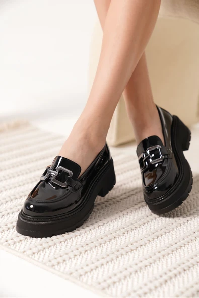 Terry Rugan Siyah Kadın Loafer - 4