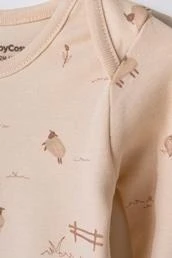 Bebek 2li Uzun Kollu Badi %100 Organik Pamuk, Bebek ve Yenidoğan Serisi - CSY8177 - 6