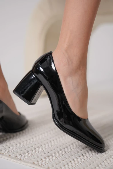 Candie Siyah Rugan Kadın Stiletto - 5
