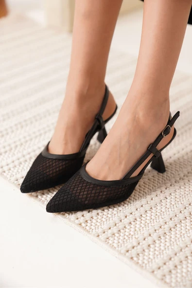 Winstey Kadın Siyah Topuklu Ayakkabı - Resim 2