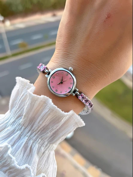 Coliseum Çelik Ve Taşlı Kordon Vintage Seri Küçük Kasa Özel Tasarım Kadın Kol Saati SP.8933.M8 - Resim 2