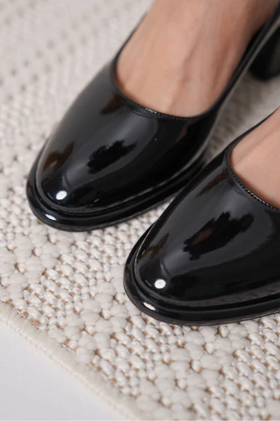 Candie Siyah Rugan Kadın Stiletto - 4