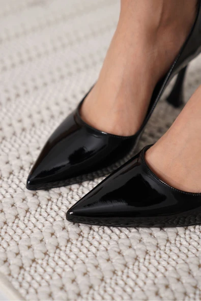 Blade Siyah Rugan Kadın Stiletto - 3