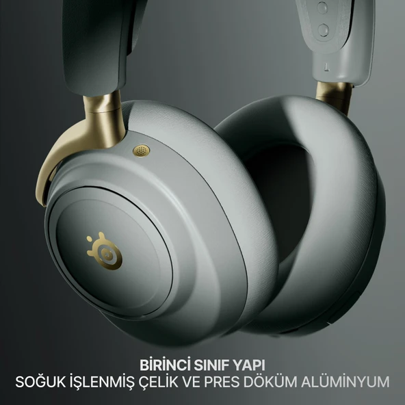 SteelSeries Arctis Nova Elite Hi-Res Wireless Gaming Kulaklık - Sage Gold - 10
