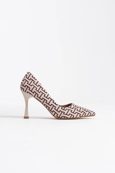 Kelsey Kadın Bej Desenli Stiletto - 10