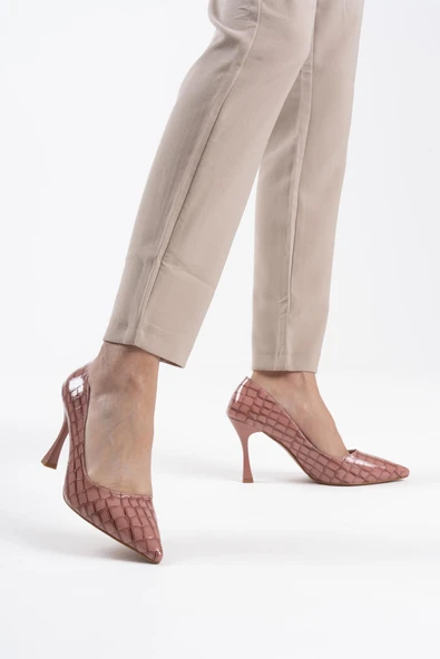 Harper Kadın Somon Kroko Rugan Stiletto - 3