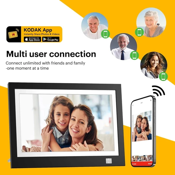 Kodak 11.6 Inc WiFi Dijital Fotoğraf Çerçevesi, 1366x768 HD IPS Dokunmatik Ekran - 5