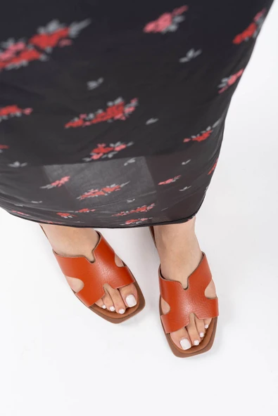 Fergei Kiremit Hakiki Deri Terlik - Resim 6