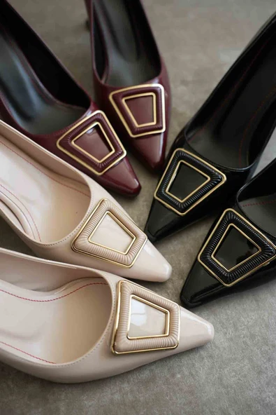 Nora Kadın Siyah Rugan Ayakkabı - Resim 9