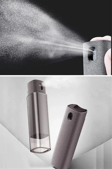 2'si 1 Arada Kendinden Spreyli Ekran Temizleme Süngeri | Mikrofiber Telefon Tablet Laptop Ekran Temizleyici Sprey Parmak İzi Silici - Resim 5