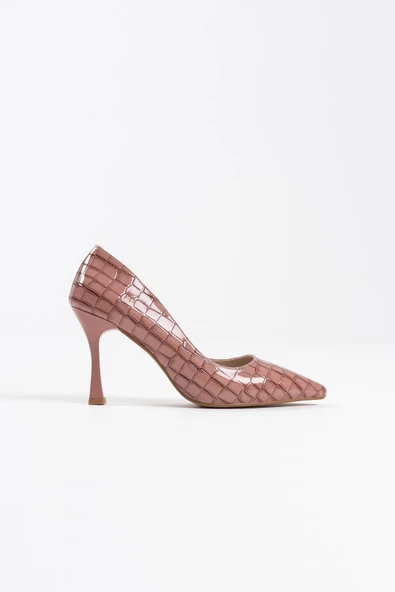 Harper Kadın Somon Kroko Rugan Stiletto - 1