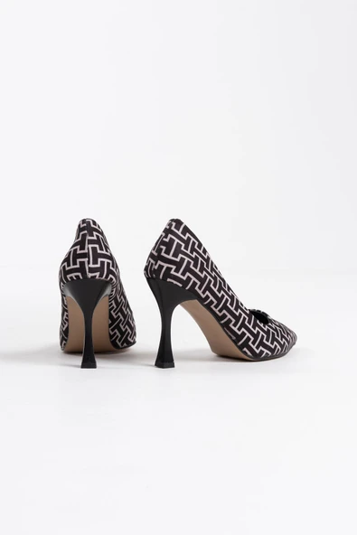 Kelsey Kadın Siyah Desenli Stiletto - 13