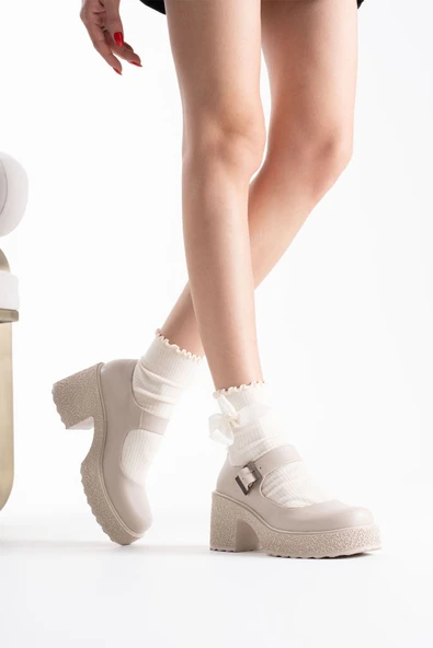 Helen Kadın Bej Günlük Ayakkabı - Resim 6