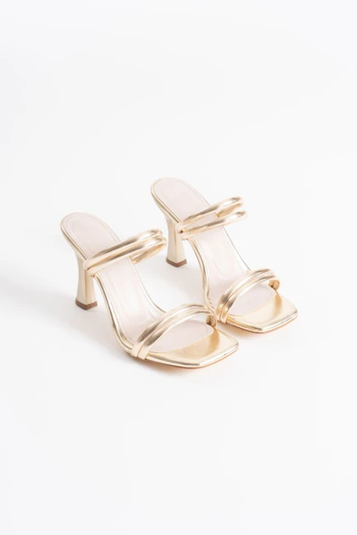 Petra Kadın Altın Topuklu Terlik - Resim 2