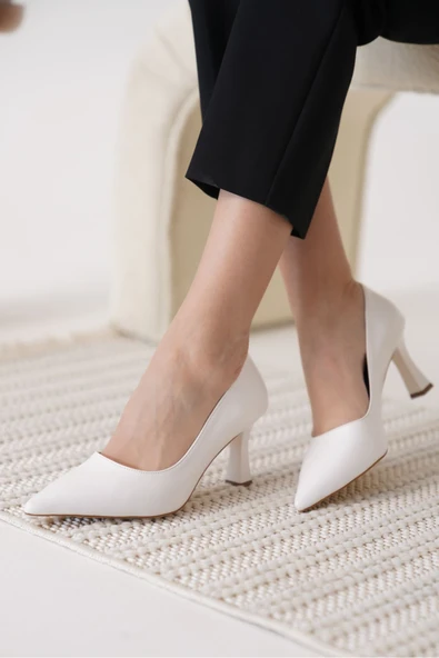 Alexandra Kadın Beyaz Stiletto - 4