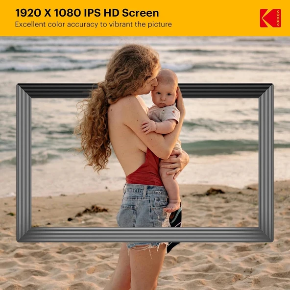 Kodak 15.6 Inc WiFi Dijital Fotoğraf Çerçevesi 1920x1080 HD IPS Dokunmatik Ekran - 3