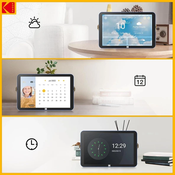 Kodak 10.1 Inc WiFi Dijital Fotoğraf Çerçevesi 1200x800 Dokunmatik Ekran, Mavi - 6