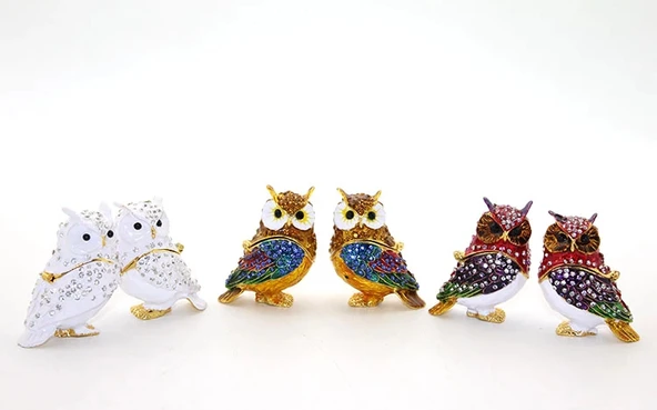 MDB Swarovski 2'li Baykuş Model 1 ürün görseli 1