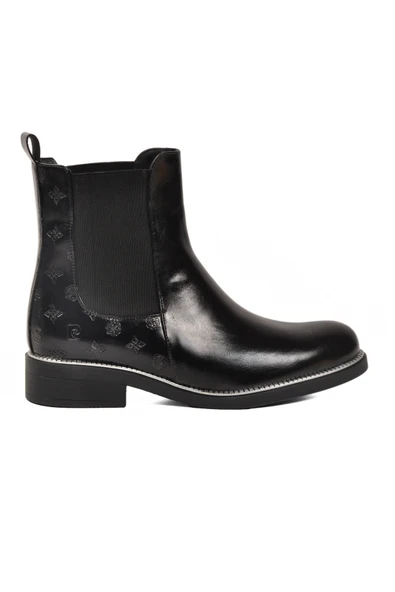 Pierre Cardin Siyah Kürklü Kaymaz Kolay Giyilebilir Elastik Kadın Bot PC-55086 Z - Resim 2