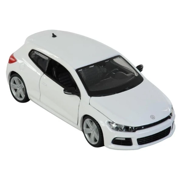 WELLY Koleksiyon 1 / 24 Ölçek VW Scirocco Beyaz Model Metal Araba - 4