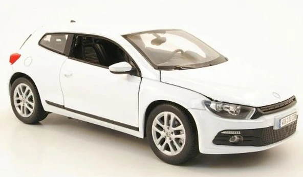 WELLY Koleksiyon 1 / 24 Ölçek VW Scirocco Beyaz Model Metal Araba - 5
