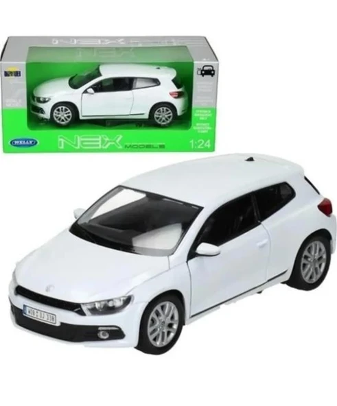 WELLY Koleksiyon 1 / 24 Ölçek VW Scirocco Beyaz Model Metal Araba - 2