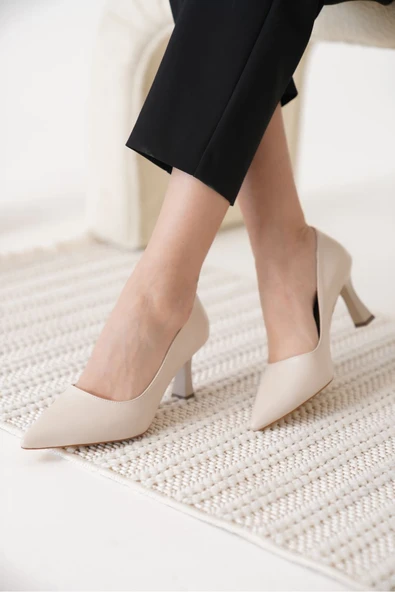 Alexandra Kadın Bej Stiletto - 9