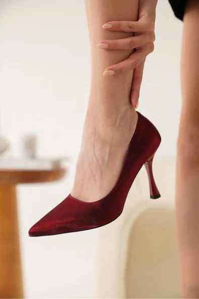 Angela Kadın Kırmızı Topuklu Ayakkabı - Resim 6