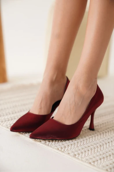 Angela Kadın Kırmızı Topuklu Ayakkabı - Resim 2