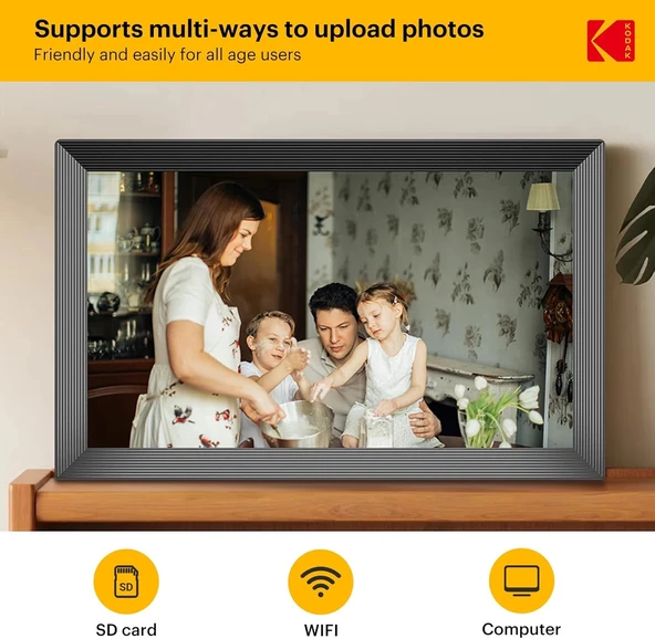 Kodak 15.6 Inc WiFi Dijital Fotoğraf Çerçevesi 1920x1080 HD IPS Dokunmatik Ekran - 4