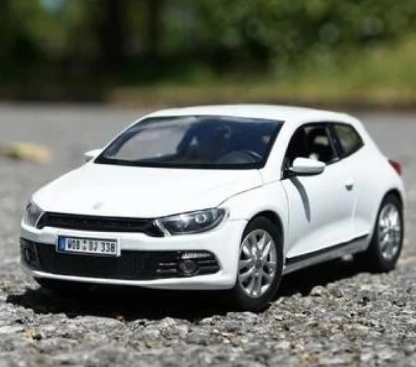 WELLY Koleksiyon 1 / 24 Ölçek VW Scirocco Beyaz Model Metal Araba - 3