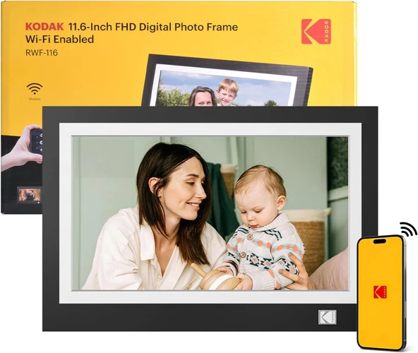 Kodak 11.6 Inc WiFi Dijital Fotoğraf Çerçevesi, 1366x768 HD IPS Dokunmatik Ekran