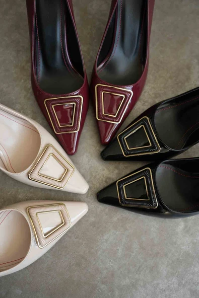 Nora Kadın Siyah Rugan Ayakkabı - Resim 10