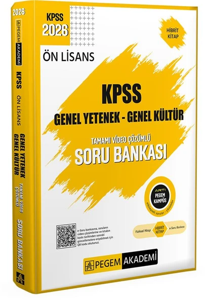 Pegem 2026 Ön Lisans Soru Bankası Genel Yetenek Genel Kültür Tamamı Video Çözümlü - 1