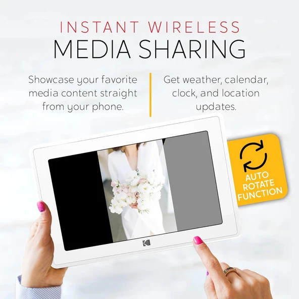 Kodak 10 Inc Dokunmatik Ekranlı Dijital Fotoğraf Çerçevesi 16GB Kumandalı - 4