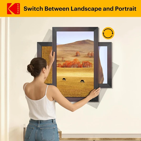 Kodak 18.5 Inc Ahşap WiFi Dijital Fotoğraf Çerçevesi, 1920 x1080, Kumandalı - 4