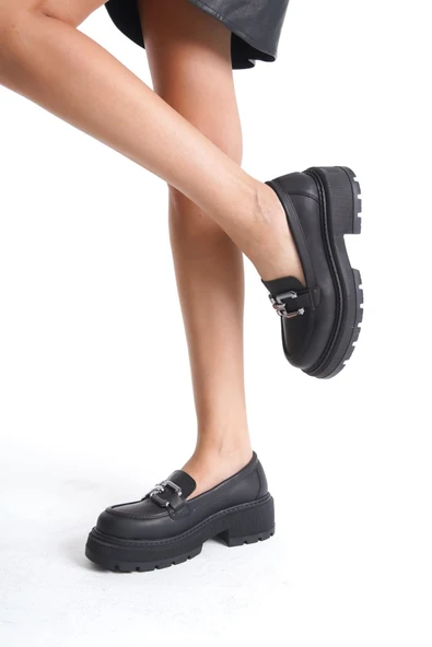 Terry Cilt Siyah Kadın Loafer - 8