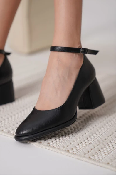 Josephine Kadın Mat Siyah Topuklu Ayakkabı - Resim 6