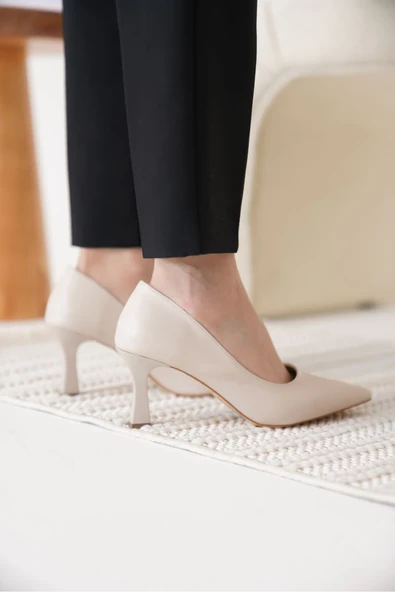 Alexandra Kadın Bej Stiletto - 10