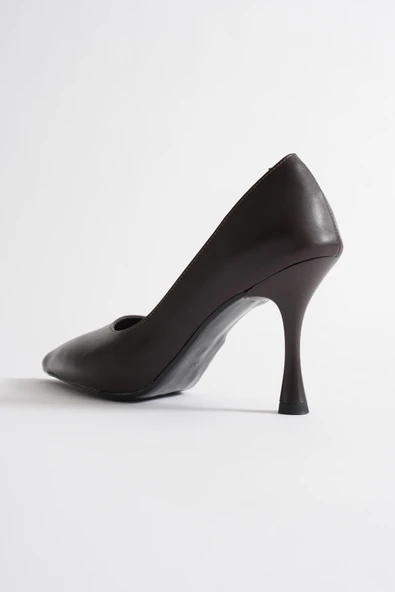 Angela Kadın Acı Kahve Cilt Topuklu Ayakkabı - Resim 7