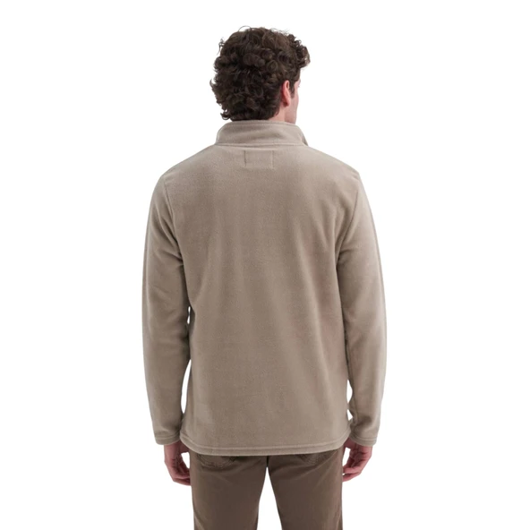 Yarım Balıkçı Yaka Kalın Polar Regular Fit Sweatshirt-56320 - Resim 4