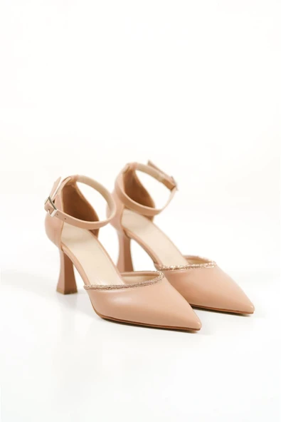 Darla Taşlı Kadın Nude Topuklu Ayakkabı - Resim 10