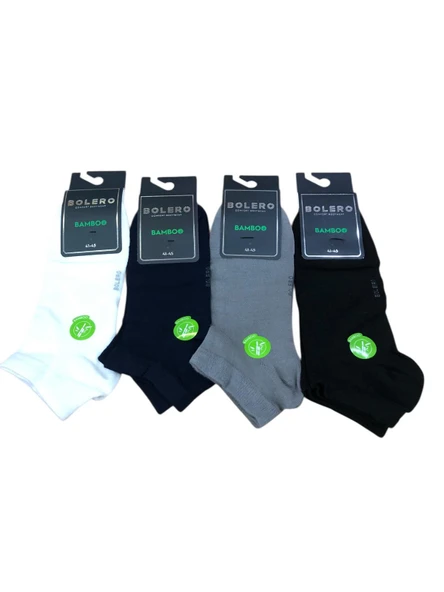 6 Lı Royam Bolero Bambu Erkek Dikişsiz Patik Çorap 41-45 No - 7