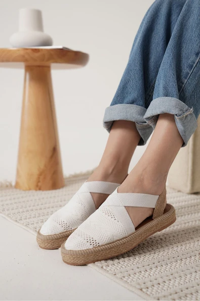 Rosa Kadın Beyaz Espadril Ayakkabı - 10