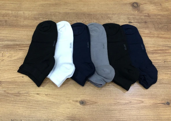 6 Lı Royam Bolero Bambu Erkek Dikişsiz Patik Çorap 41-45 No - 4